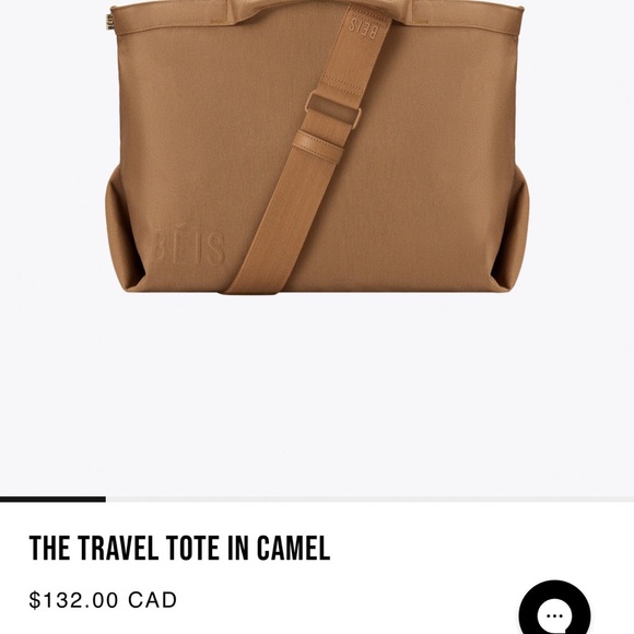 NWOT BEIS The Travel Tote in Camel *Sold Out* - Picture 2 of 8